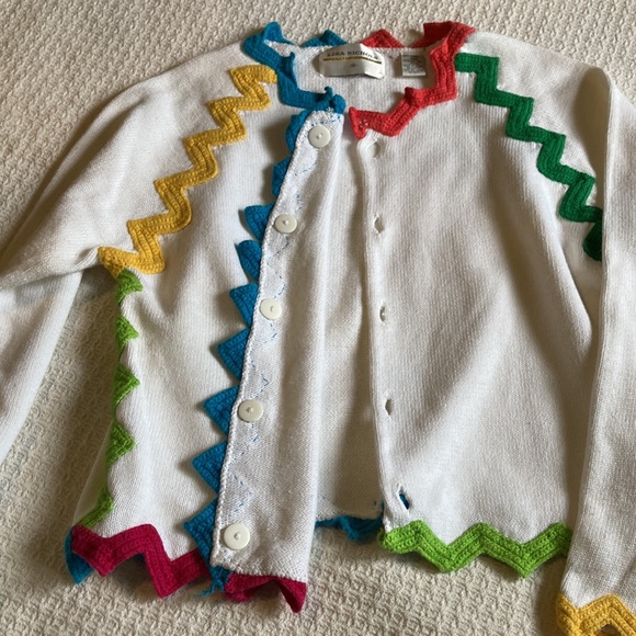 Vintage Lisa Nichols Colorful Zigzag Sweater Size Small - Picture 5 of 9